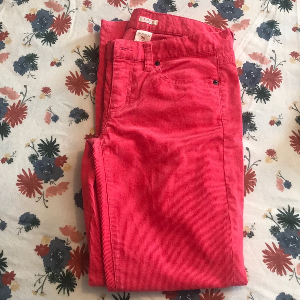 Jcrew toothpick corderoy pant